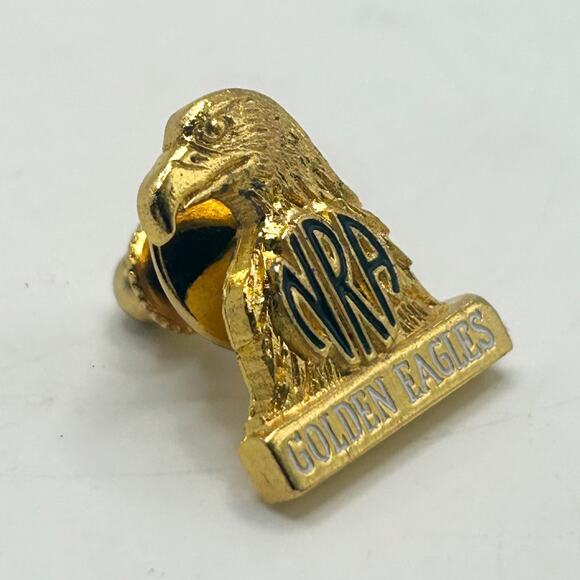 Vintage 1993 NRA GOLDEN EAGLES Enamel Hat or Lapel Pin EUC - Picture 2 of 3